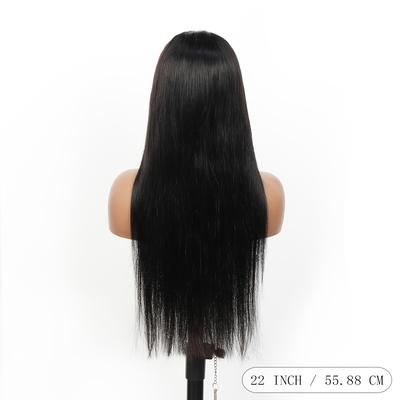 TEMU Full Lace Front Wig Straight Human Hair Wig For Women Men 130% Density Image