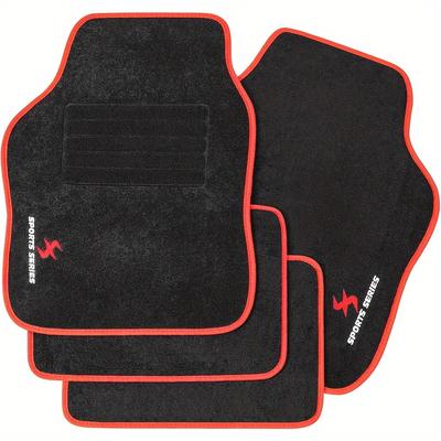 TEMU 4pc Car Mats Set, , , Suitable For All Cars, With Embroidery Mats, Waterproof, Moisture-proof, Dirt-proof, Wear-resistant, Waterproof Car Mats, Carpet Material, Car Decorations, 6 Colours Image