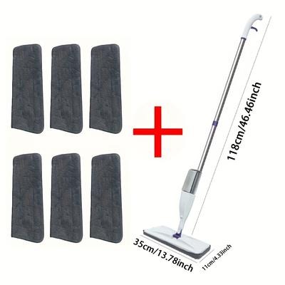 TEMU Multifunctional Microfiber Spray Mop With 6 Reusable Cloths - Suitable For Hardwood, Laminate, Tile And Ceramic Floors Wet/dry Cleaning - Long Makes Cleaning Kitchen, Bathroom And Living Room Image