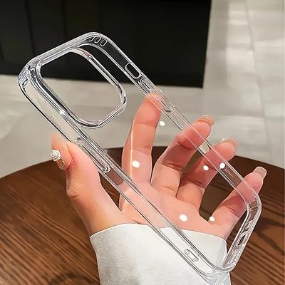 TEMU Clear Flexible Tpu Phone Case For Iphone 15 14 11 Pro Xs Max Xr 15 14 8 7 Plus Camera Height Protection Transparent Case The Produt Is A 2d Image,not A 3d Image Image