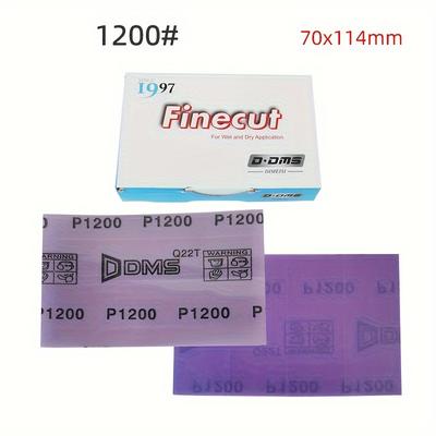TEMU 5pcs Kovax Sandpaper /1000/1200/1500/2000 Car Paint Sanding Paper, Fine Grit, Carbon Fiber Material, Compatible With Sanding Blocks, Durable And Precision Sanding For Auto Repairs Image