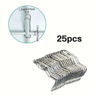 TEMU 25pcs Heavy-duty Steel Wire Plant Support Buckles For Bamboo Poles, Iron Pipes, And Garden Vines - Rust-resistant Metal Fasteners For Vegetable Gardens And Farms Image