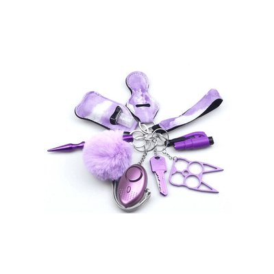 TEMU Versatile Keychain With 9 Keys And Accessories, Portable Image