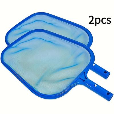 TEMU 2 Pack Pond Skimmer Net Mesh & Ergonomic Handles - Durable Skimmer For Quick , Leaves, Dirt Removal In Swimming Pools, Hot Tubs, Above Ground , Pool Skimmer Net Image