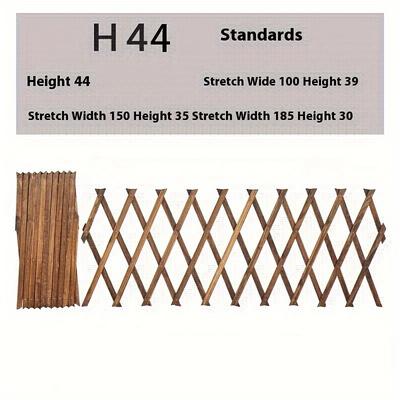 TEMU Durable Expandable Wooden Garden Fence With Trellis - Rustproof Outdoor Decoration, Ideal For Courtyards And Yard Decor, Versatile Garden Fence | Rustproof Wooden Fence | Wooden Trellis Image