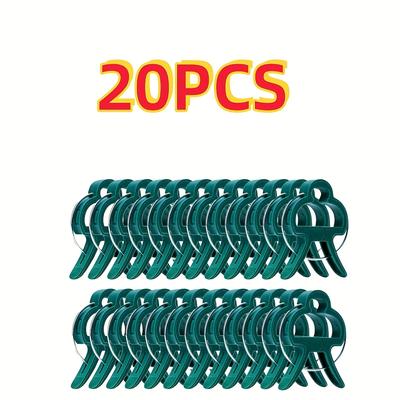 TEMU 20/40 Large Garden Plant Support Clips For Vines - Plastic Lever Loop Clips, Used For Organizing Plant Stems And Branche Image