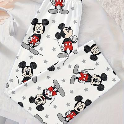 TEMU Women's Mouse Print Sleep Pants - Red Shorts With Design, , Hand Wash/, Adult Lounge & Sleepwear, Sleep Shorts Image