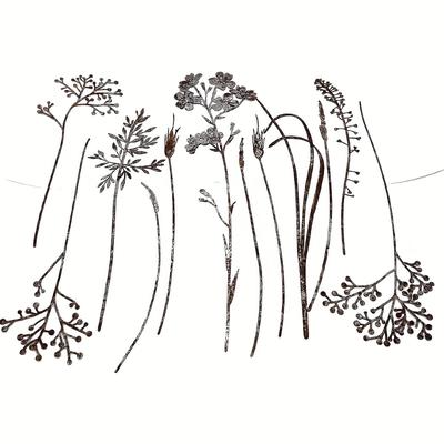 TEMU 12pcs Metal Planter Decorative Stake, Outdoor Creative Plug-in Crafts, Rustic Style, Suitable For Home Decoration, Art Stake, Balcony, Or Year Round Placement Image