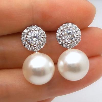 TEMU Of Elegant Fashionable Pearl Stud Earrings For Women, Wedding Banquet Casual Accessories Valentine's Day Jewelry Gift Image