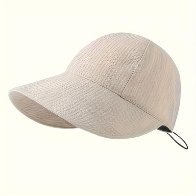 TEMU Women's Polyester Baseball Caps With Snap Closure - Breathable Hat For Autumn/winter, (beige//brown), Casual Cycling & Outdoor Activities Image