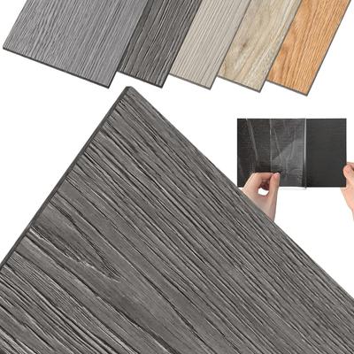 TEMU Cuttable Tiles, Pvc Floor Covering Self-adhesive, For Bedroom, Kitchen, Living Room, Wood Grain Planks, 18/36 Pieces, 2.51/5.02m²,waterproof Floor Tiles, Model B Image