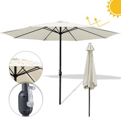 TEMU Parasol 350 Cm Large Garden Umbrella Water-repellent Hanging Umbrella Without Stand, Parasol With Hand Crank Market Umbrella For Balcony Image