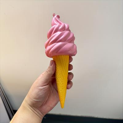 TEMU A Pu Material Ice Cream Model Measuring 23cm/9 Inches, Designed To Be Hung, Display Props In Ice Cream Shops. Image