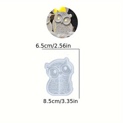 TEMU 6- Owl Resin Casting Molds With Heart Cutouts - Handmade Diy Craft Molds For Home Wall Decor, Gift Storage Containers, Festive Decorations - No Electricity Needed, Durable & , Molds For Crafts Image