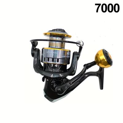 TEMU He7000 Metal Spincasting Reel, Aluminum Alloy Fishing Reel With Ball Bearing Handle, 1000-, Ideal For Lure And Jig Fishing, Reel | Ergonomic Handle | Durable Fishing Gear, Fishing Reel Image