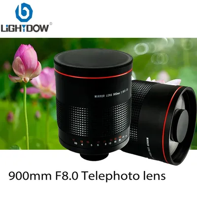 Lightdow Manual Telephoto Camera Lens 900mm F8.0 Reflex Lens Can Take Beautiful Pictures of Donuts for Canon Nikon Sony Camera
