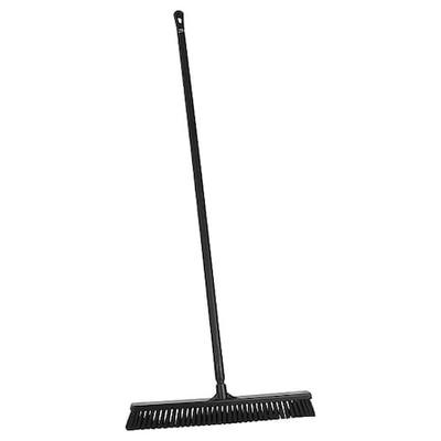 REMCO 31999/29629 24 in Sweep Face Push Broom, Soft, Black