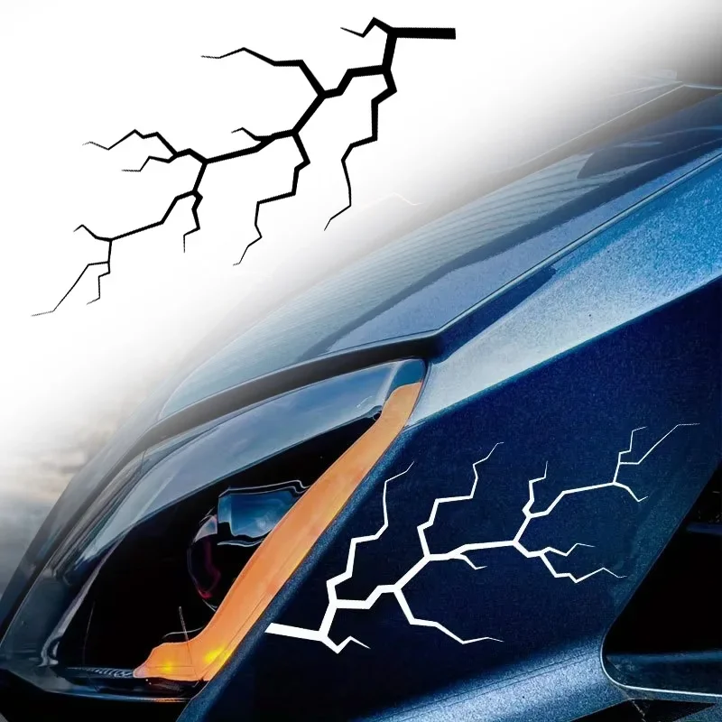 1 paar Speed Racing Stil Blitz Motorrad Aufkleber Wasserdicht DIY Roller Kraftstoff Tank Windschutzscheibe Seite Panels Vinyl Aufkleber Image