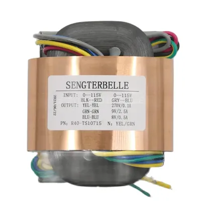 50 W reines Kupfer R-Kern-Leistungstransformator 270 V + 9 V + 8 V HiFi PV12 Image