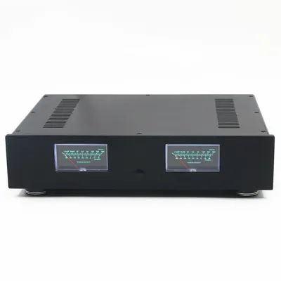 V1000 Alle Aluminium Power Verstärker Chassis DIY HiFi Home Audio Amp Shell Mit VU Verstärker Level Image