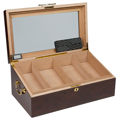 Spanish Cedar Wood Humidor 100 Count - 100 Cigar Capacity