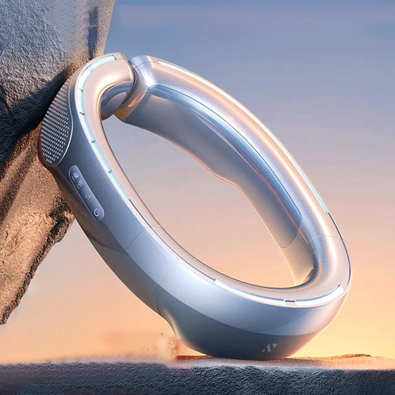 Neue Hals Klimaanlage Lüfter Smart Kompressor Kühlung im Freien geräuscharm USB-Aufladung tragbare Lüfter Anion Reinigung Image