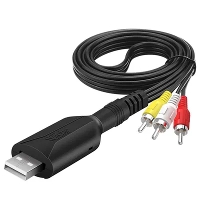 WIISTAR USB-Videoaufnahmekarte VHS zu digitalem RCA zu USB 2.0 Audioaufnahmegerät-Adapter-Konverter Image