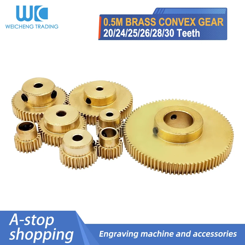 5PCS Kupfer Getriebe Messing 0,5 Modus 20/24/25/26/28/30 Zahn Loch 3/3,17/4/5/6 Präzision 3D Drucker Encoder Miniatur Kleine Modul Image