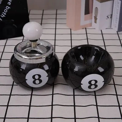 cenicero portable ashtray ashtray outdoor Billiards Black Eight smoking accessoiries Home decoration