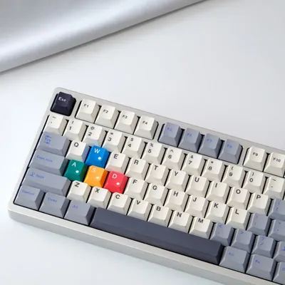 KBCaps PBT Material 151 Key GB black and white Dye Sublimation Cherry Profile Keycap Set For MX