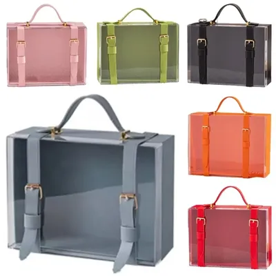 Light Luxury Transparent Gift Box Acrylic Visible Windows Wedding Candy Packaging Box Multi Color