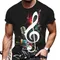 T-shirt modello elemento musicale uomo moda abbigliamento da uomo estate O-Collo top T-shirt uomo