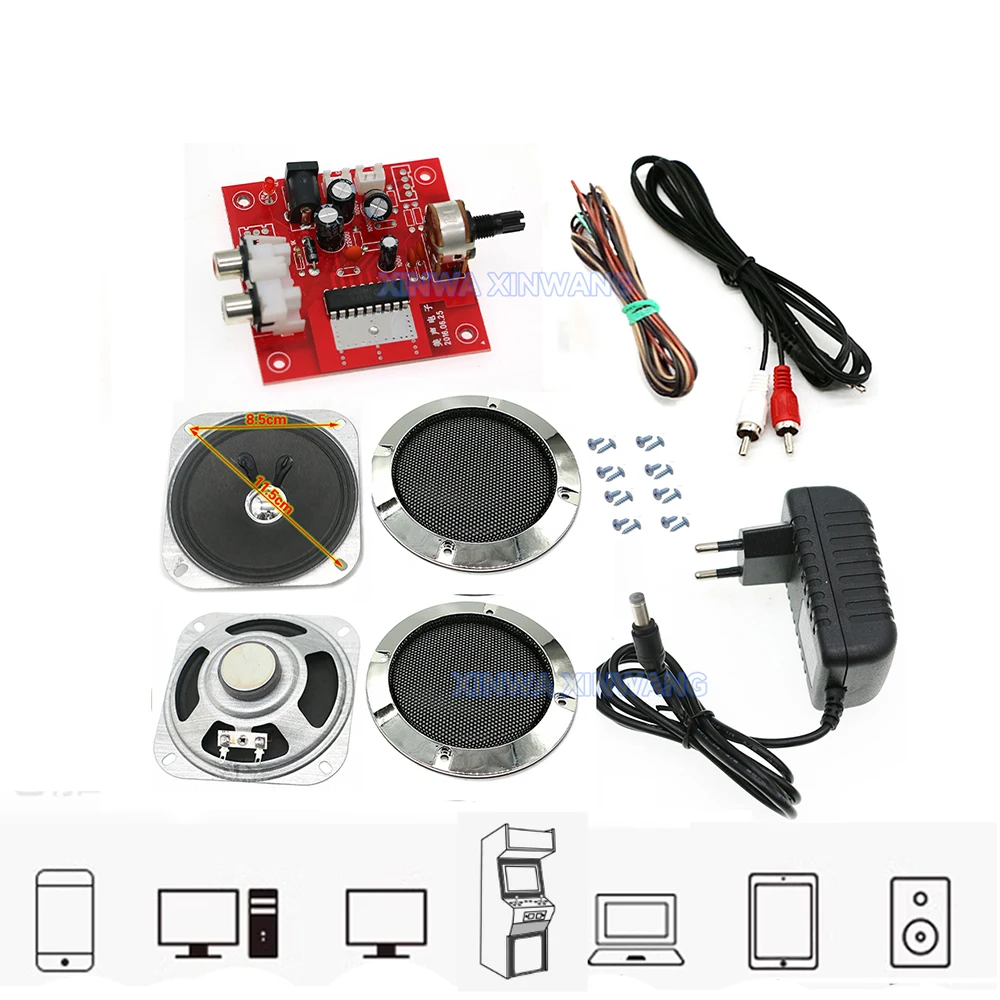 Mini amplificateur de puissance stéréo, Module Audio, haut-parleur de 4 pouces, Kit de bricolage pour lecteur Mp3, vente de Pinball, Machine de jeu d