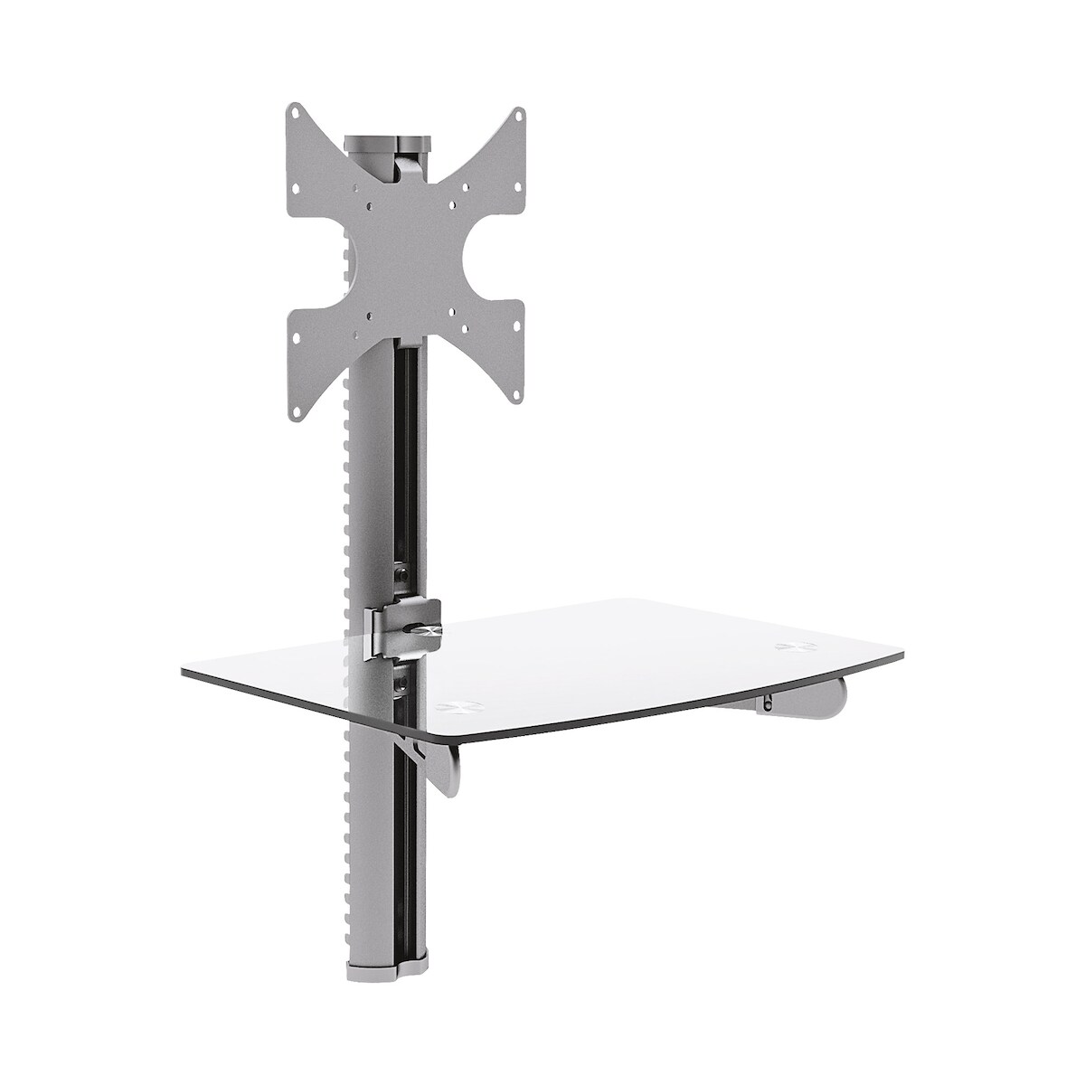 InLine® Wandhalterung, für TV bis 30kg und DVD bis 10kg, bis ca. 81cm (32"), silber Image