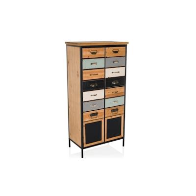 High Board / Kommode CONTINENTO HIGH 60x34x123 cm Tanne massiv hjh LIVING Image