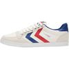 Sneaker HUMMEL "Slimmer Stadil Canvas Low", Gr. 45, bunt (weiß, blau, rot), Veloursleder, Textil, sportlich, Schuhe Retrosneaker Sneaker low Skaterschuh