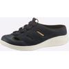 Pantolette JOMOS, Damen, Gr. 37, blau (marine), Glattleder, Veloursleder, sportlich, Schuhe Clog