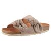 Pantolette VERBENAS "Rain", Damen, Gr. 41, grau (taupe), Veloursleder, klassisch, Schuhe, Sommerschuh, Schlappen, Strandschuh, Hausschuh mit Softfußbett