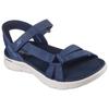 Sandale SKECHERS "GO WALK FLEX SANDAL-ILLUMINATE", Damen, Gr. 38, blau (navy), Textil, sportlich, Schuhe, Sandalette, Trekking Sandale mit Gogo Mat Fußbett, Topseller