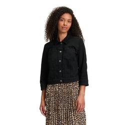 Jackenblazer BETTY BARCLAY "Betty Barclay Jeansjacke mit 3/4 Arm", Damen, Gr. 36, schwarz (schwarz denim), Denim/Jeans, Obermaterial: 99% Baumwolle, 1% Elasthan., casual, sehr schmal normal, 3/4-Ärmel, Blazer, Material