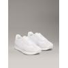 Sneaker CALVIN KLEIN JEANS "RUNNER LACEUP MG NYLON MIX", Damen, Gr. 38, rosa (weiß, rose), Textil, Leder, unifarben mit Farbeinsatz, sportlich, Schuhe, Schnürschuh, Halbschuh, Runner-Sneaker mit rosefarbenen Akzenten