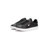 Sneaker TOMMY JEANS "ARCHIVE '98", Herren, Gr. 42, schwarz, Nappaleder, unifarben, sportlich, Schuhe, Freizeitschuh, Streetwear, Halbschuh, Schnürer mit Logoflagge