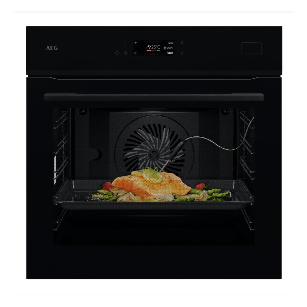 AEG 5000 SurroundCook® / Einbaubackofen / Pyrolytische Selbstreinigung / Schwarz NBU5P40SK Image