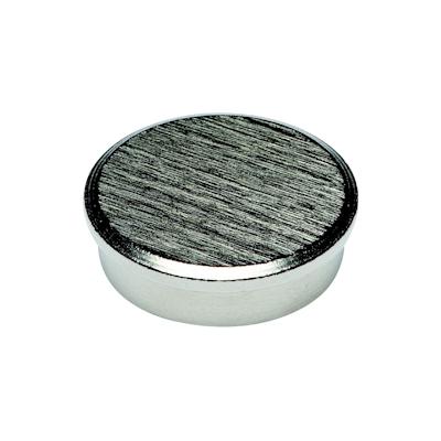 ALCO Superkraftmagnet 22mm 8 kg Metall gebürstet silber Packung mit 5 Stück Image
