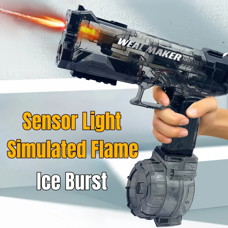 Simulierte Flamme Kinder elektrische Wasser pistole Sensor Lichter Hochdruck automatische Wasser pistole Kinder Sommer Outdoor Strand Pool Spielzeug Image