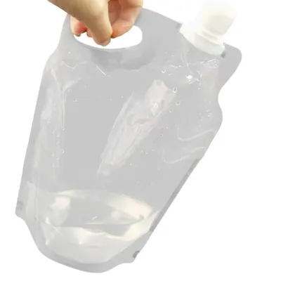 1L/34oz Folding Water Bag Outdoor Camping Hiking Portable Folding Water Storage Lifting Bag Multifunctional Folding Water Bottle