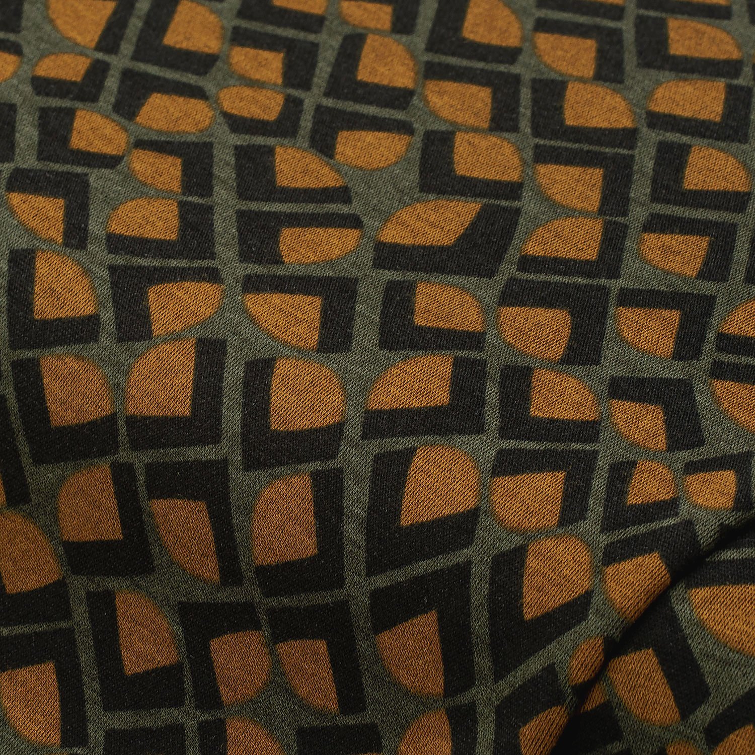 Romanit-Jersey Grafisch, senf/grün