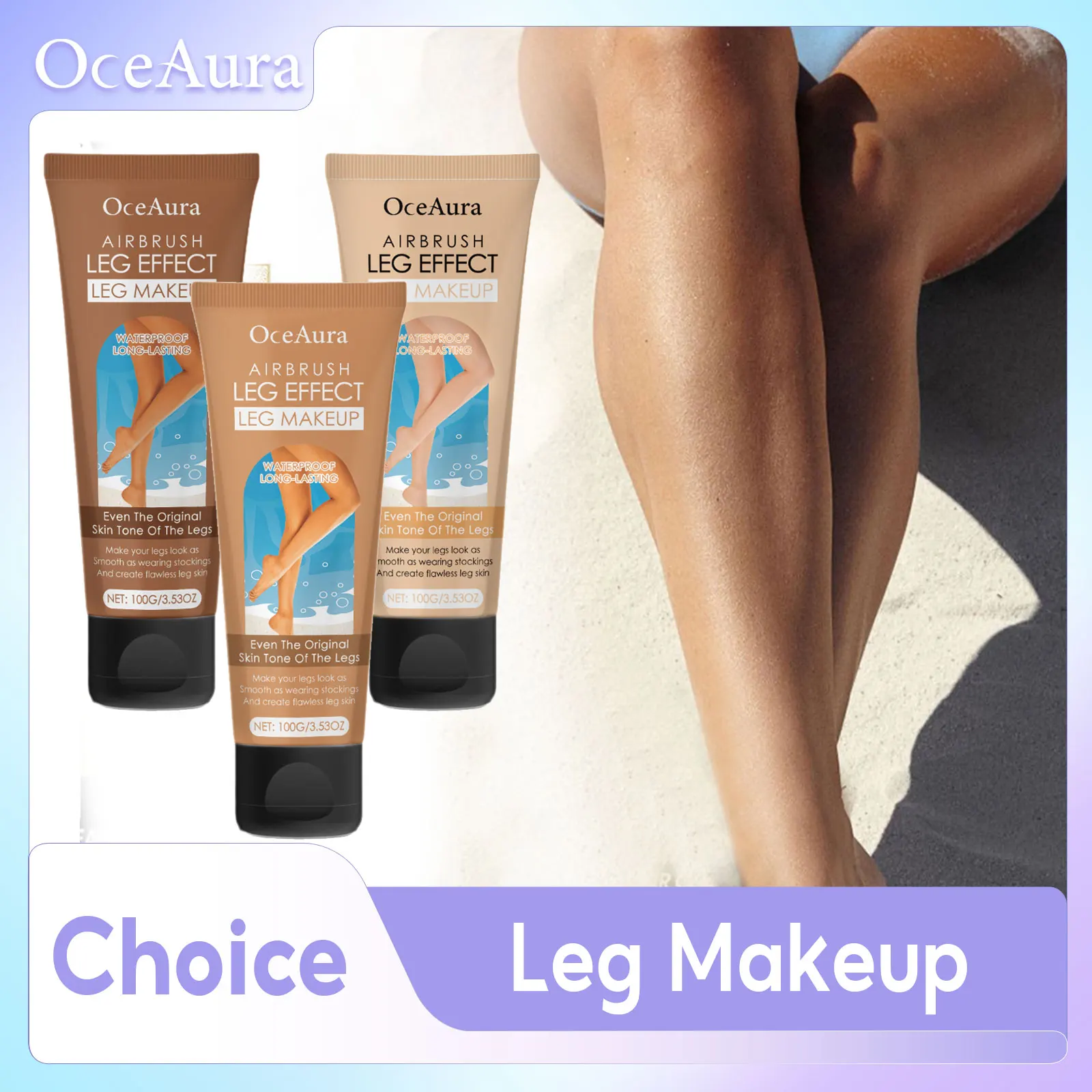 Körperbräunungscreme Sunless Selbstbräuner Langanhaltende Feuchtigkeitskontrolle Öl Bein Make-up Concealer Wasserdichte falsche Bräunungslotionen Image