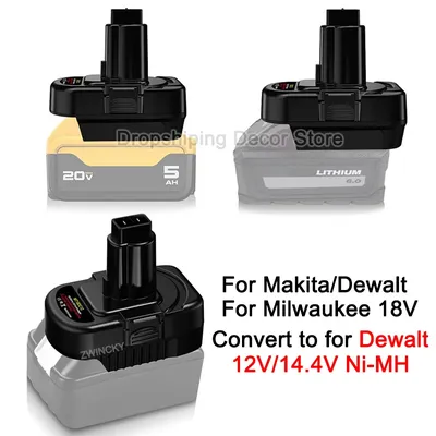 Für Makita/Dewalt/Milwaukee 18 V Lithium-Batterie für Dewalt 12 V 14,4 V Ni-MH Batterie Power werkzeuge Batterie Adapter Konverter
