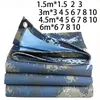 Verdickte große Plane, wasserdicht, Regenschutz, 2 x 3 m, 4, 3 x 5, 4,5 x 4, 6 x 6, 8, 10 Baldachin, Leinwand, Plane, Markise, Auto, Garten, Boot, Camp, Blau